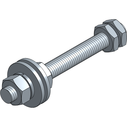 Threaded Rod with Fasteners