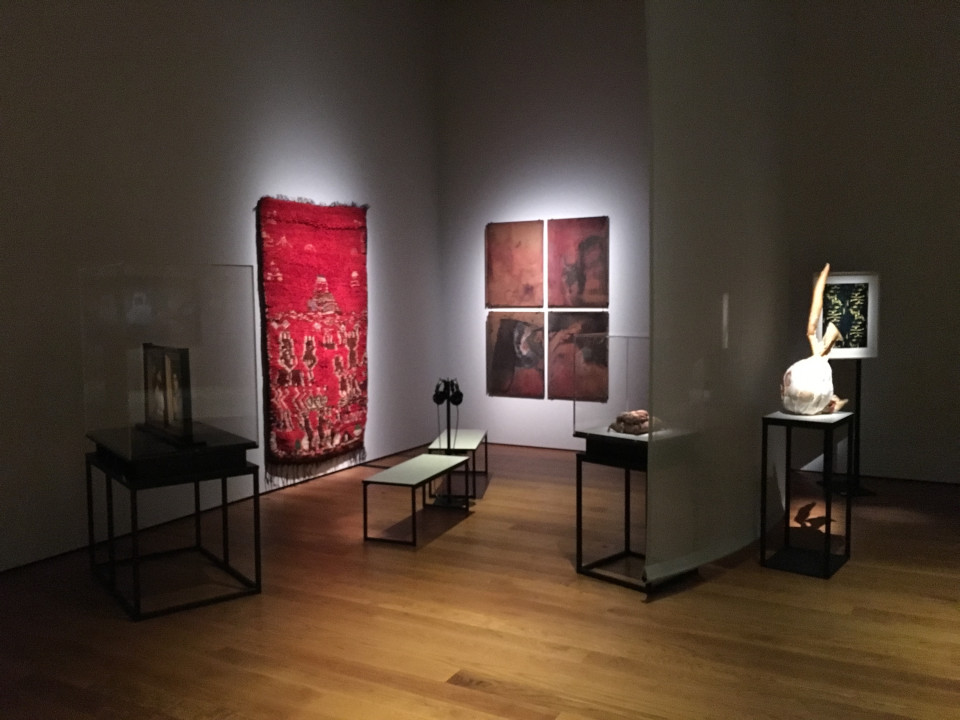 ShowTex textile partitions for museum exhibit 'Encounters'