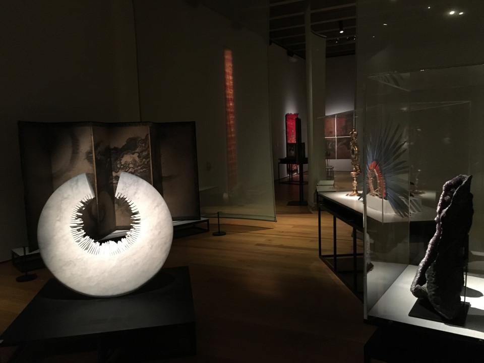 ShowTex textile partitions for museum exhibit 'Encounters'