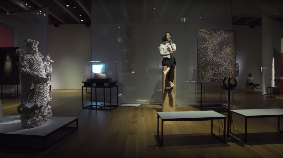 ShowTex textile partitions for museum exhibit 'Encounters'