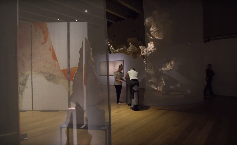 ShowTex textile partitions for museum exhibit 'Encounters'
